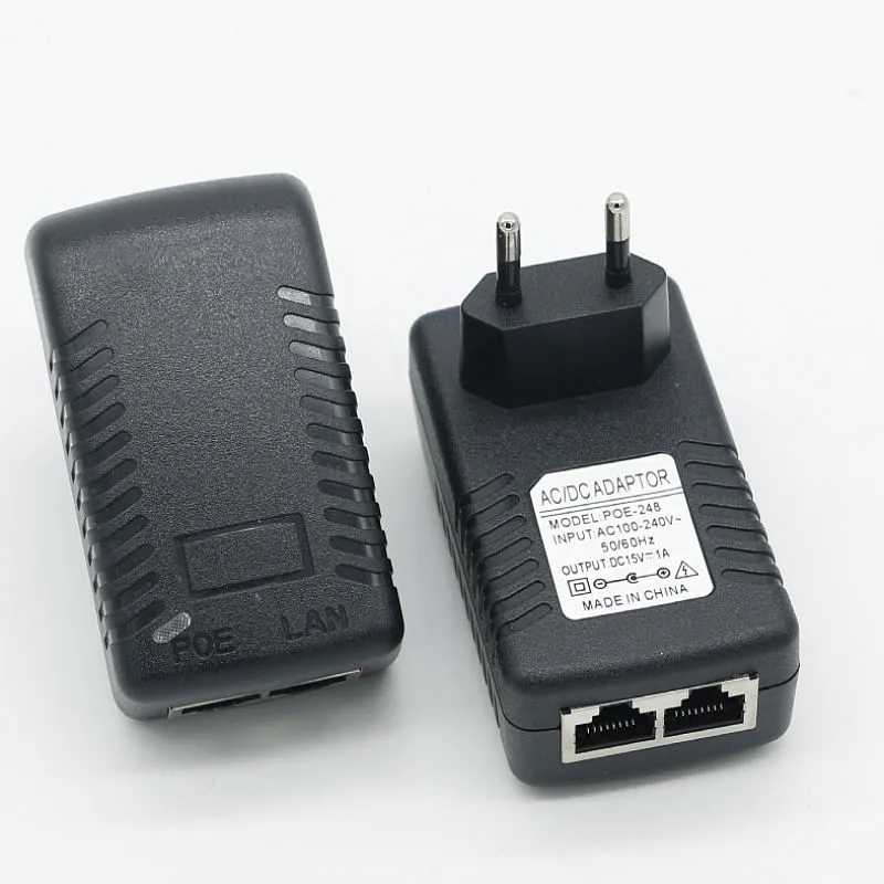 Wtryskiwacz Ethernet POE 15V 1A do montażu na ścianie