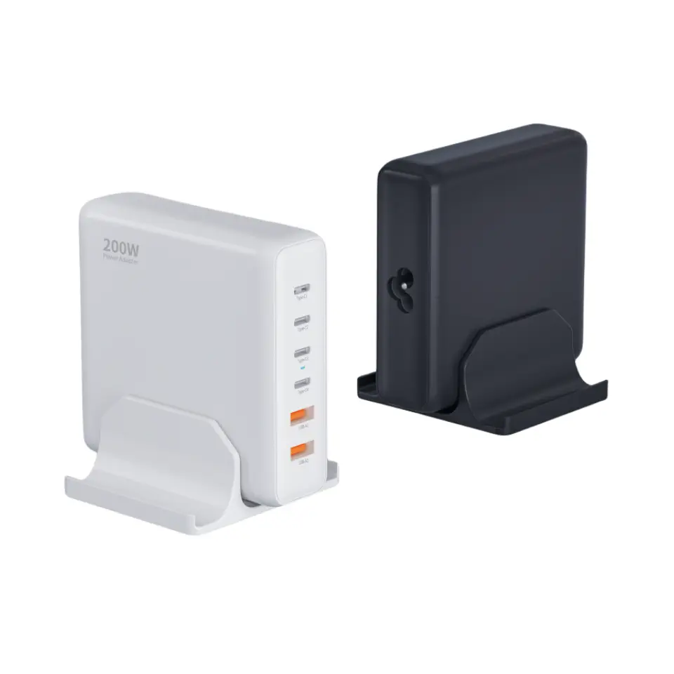 Ładowarka biurkowa PD o mocy 200 W z 6 portami typu C