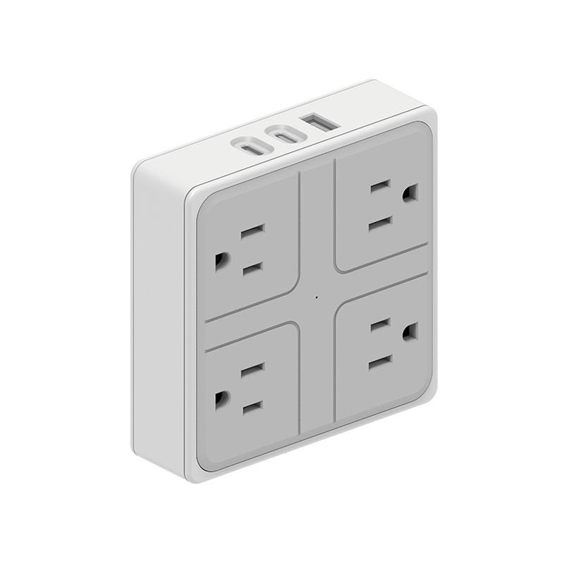 4 gniazda US Wall Power Pas