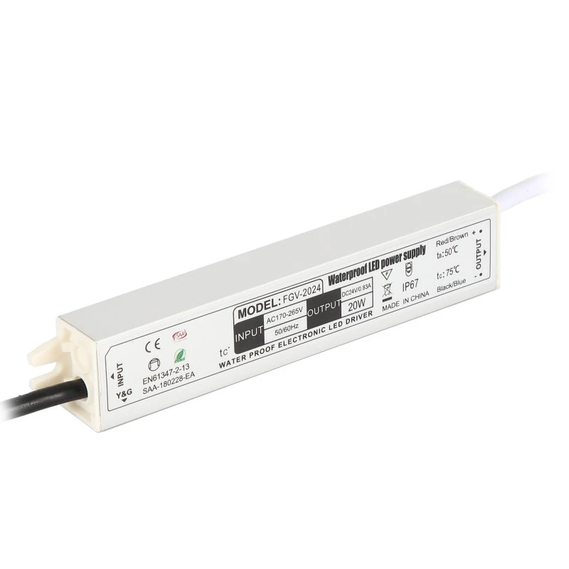 Wodoodporny zasilacz LED IP67, aluminiowy zasilacz impulsowy