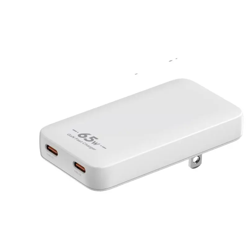 Ultracienka, dwuportowa ładowarka ścienna PD65W GaN USB-C
